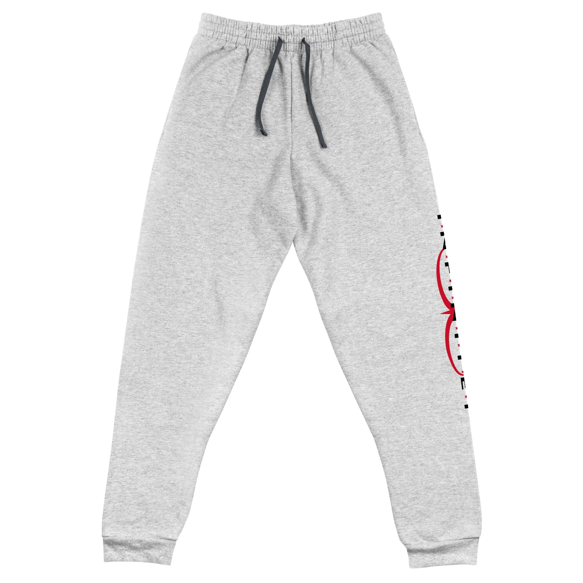 Men's Text And Logo Print Carbon Grey Joggers