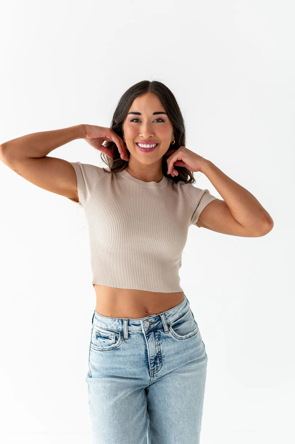 Nika Crop Top in Natural