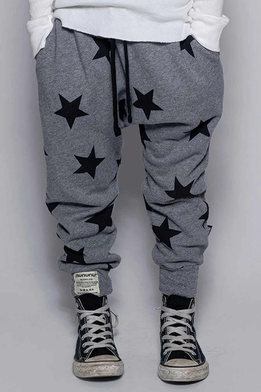 Nununu Star Baggy Kids Pants - Dusty Grey (Size 12/14 left)