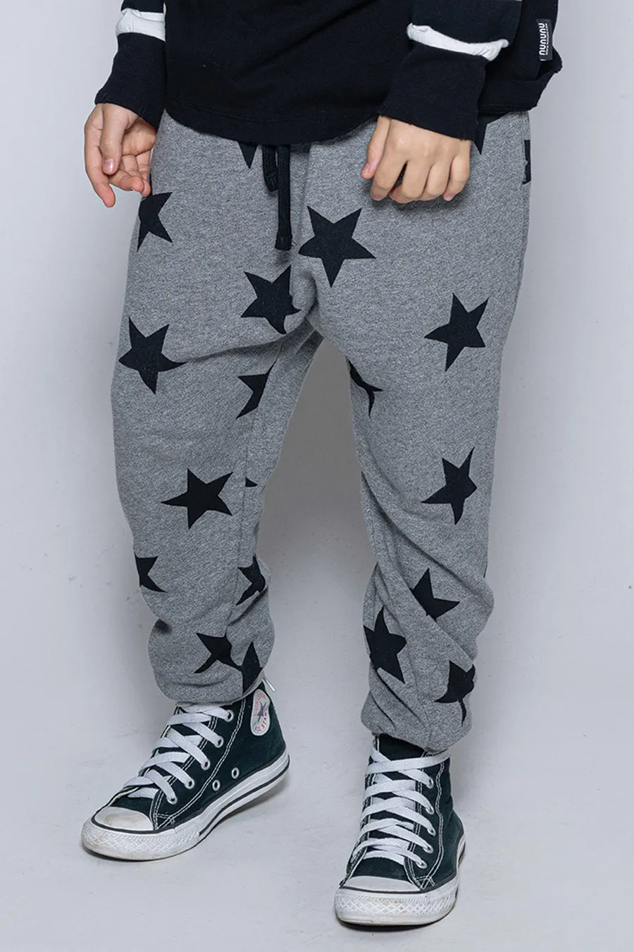 Nununu Star Baggy Kids Pants - Dusty Grey (Size 12/14 left)