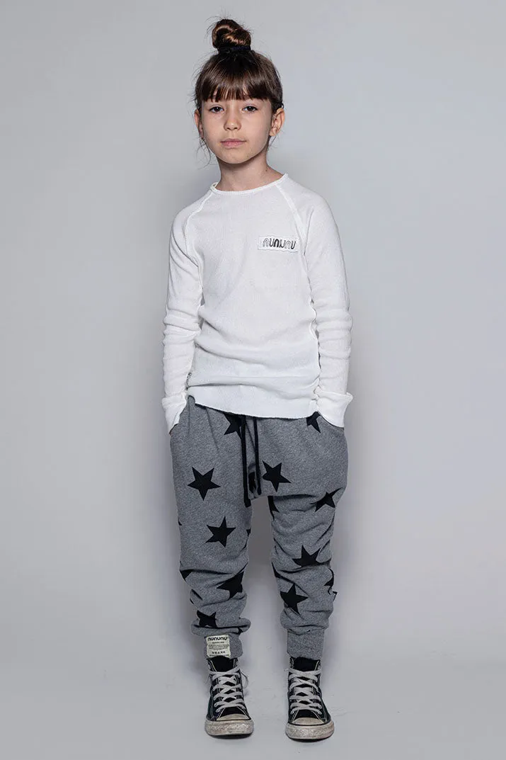 Nununu Star Baggy Kids Pants - Dusty Grey (Size 12/14 left)