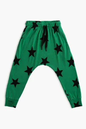 Nununu Star Baggy Kids Pants - Moss Green