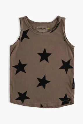 Nununu Star Kids Tank Shirt - Earth Brown (Size 12/14 left)