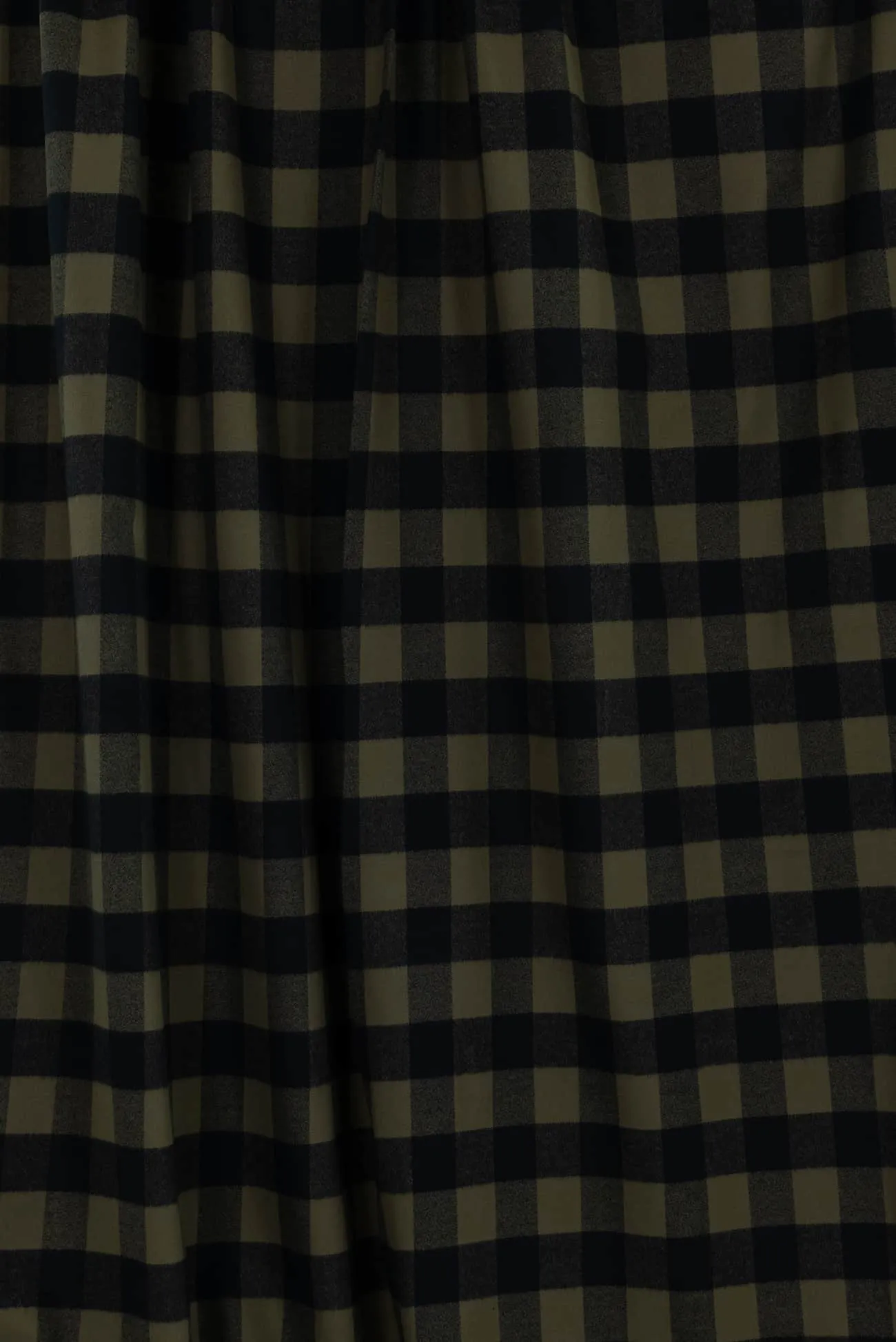 Olive Buffalo Checks Cotton Flannel Woven