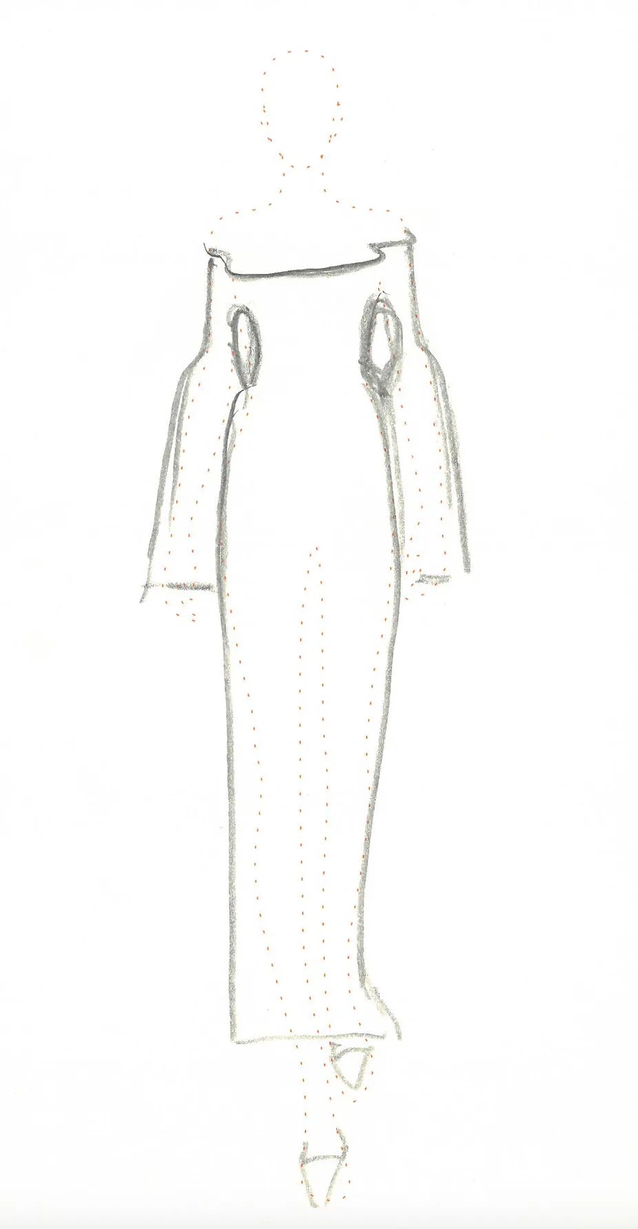 Palanco Knit Maxi Dress in White Merino Wool Cashmere