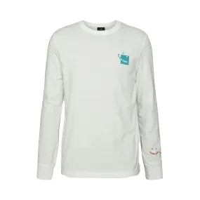 PAUL SMITH Tshirt LS Reg Fit Happy Face Box - Off White