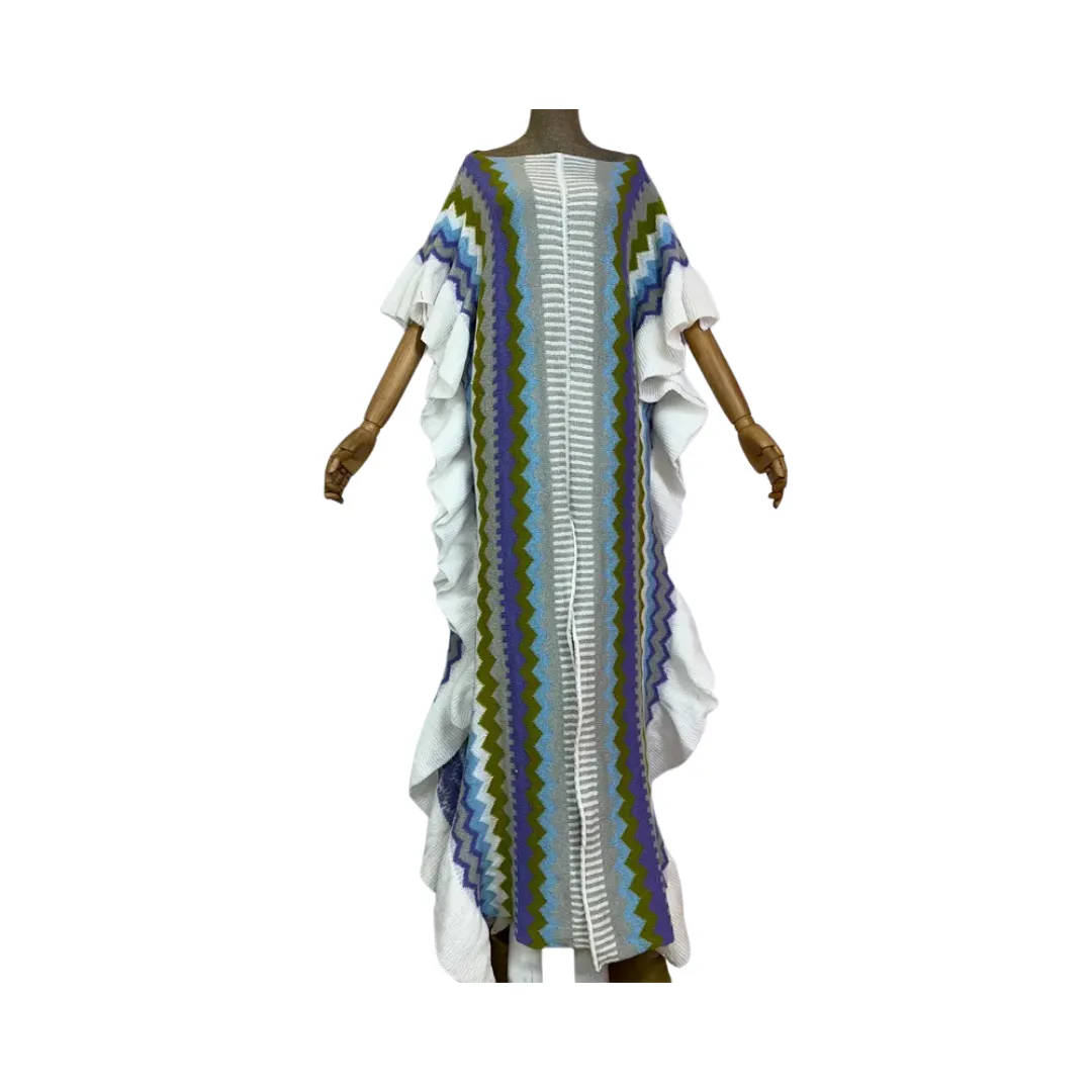 Pre Order: Ruffled Knit Kaftan Dress - WINI