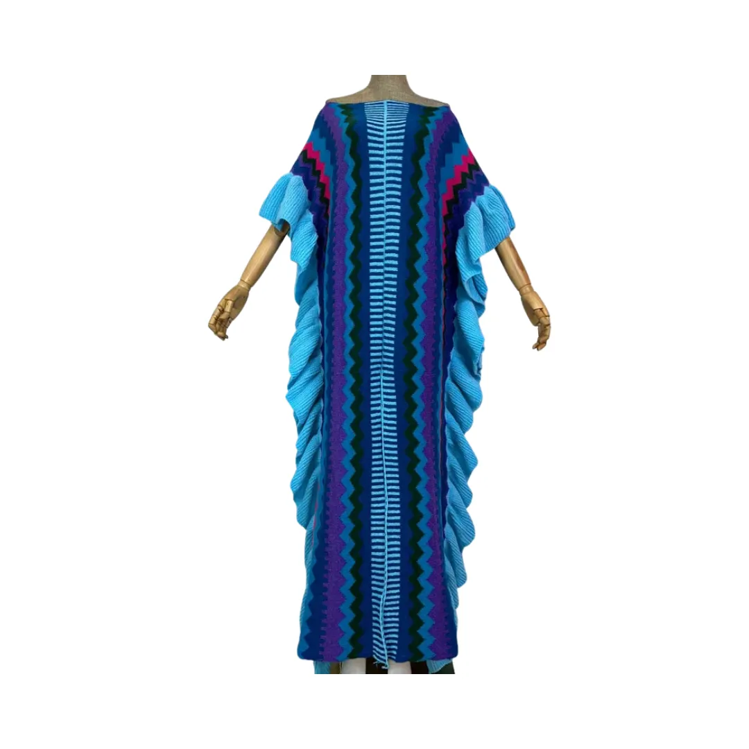 Pre Order: Ruffled Knit Kaftan Dress - WINI