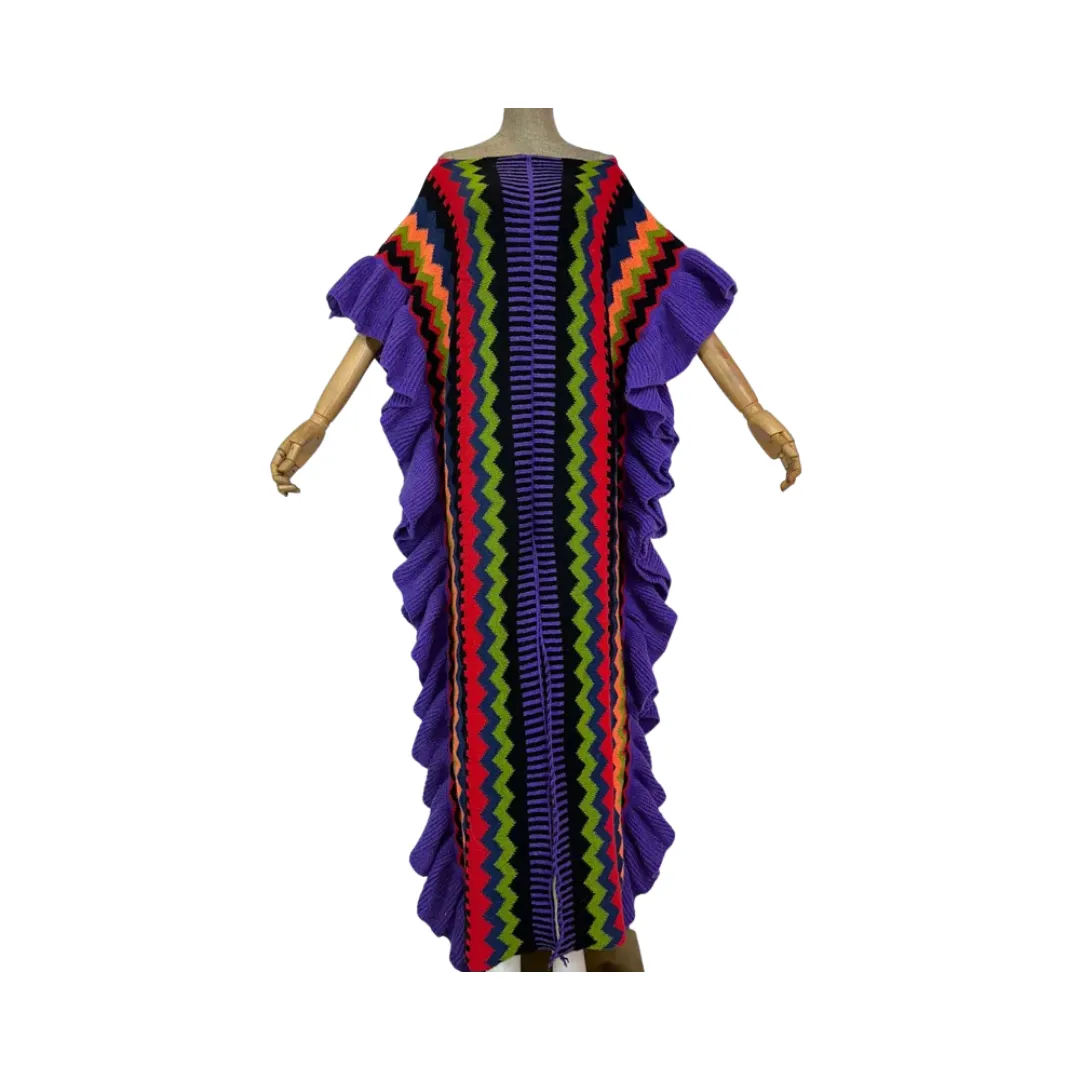 Pre Order: Ruffled Knit Kaftan Dress - WINI