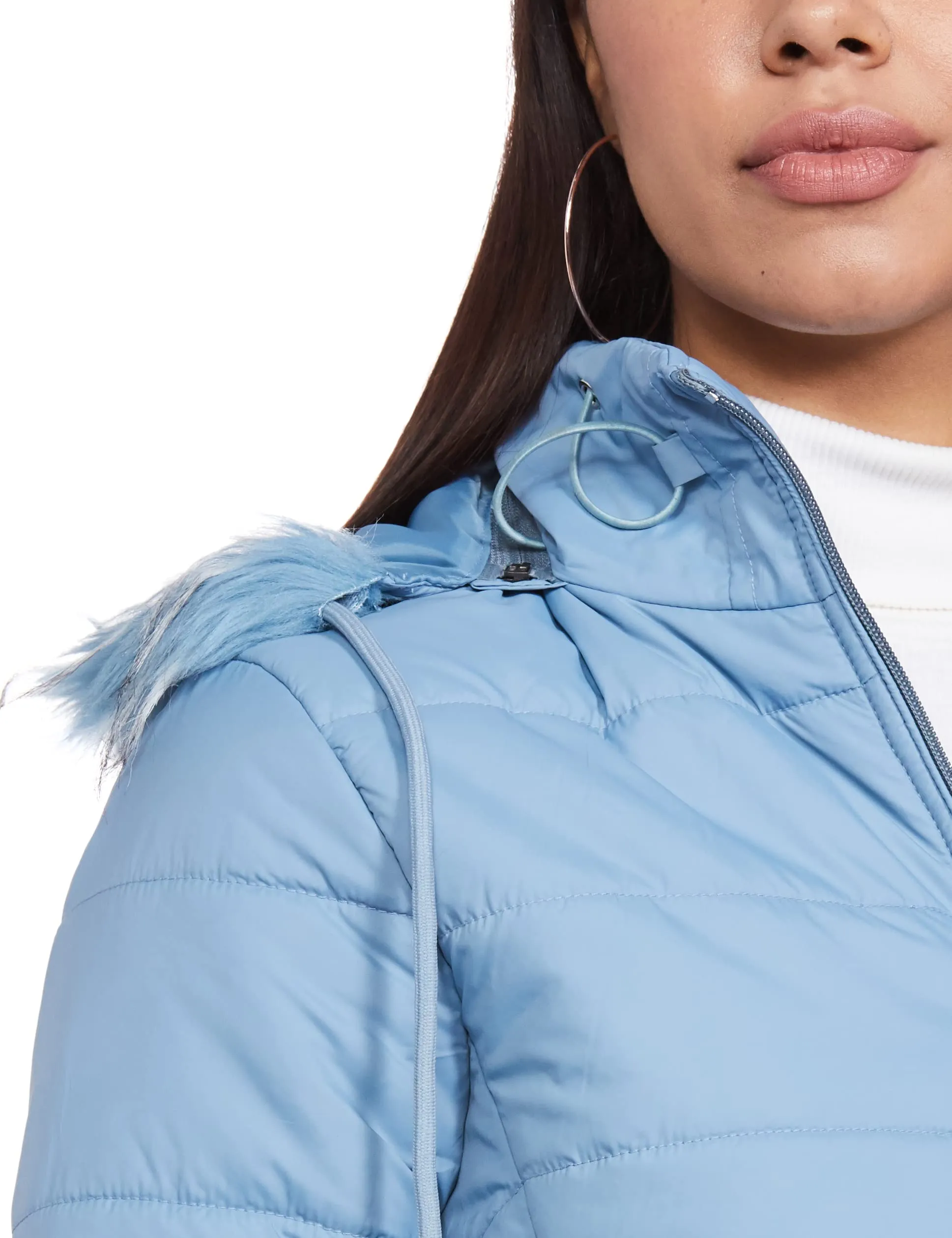 Qube By Fort Collins Women's Parka Coat (17471Q_Trade Blue_Medium)