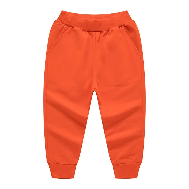 Retail Child Pants For Boys Girls Casual Trousers 2-12Y Spring Teenage Elastic Waist Soft Clothes Unisex Kids Fashion Sweatpants