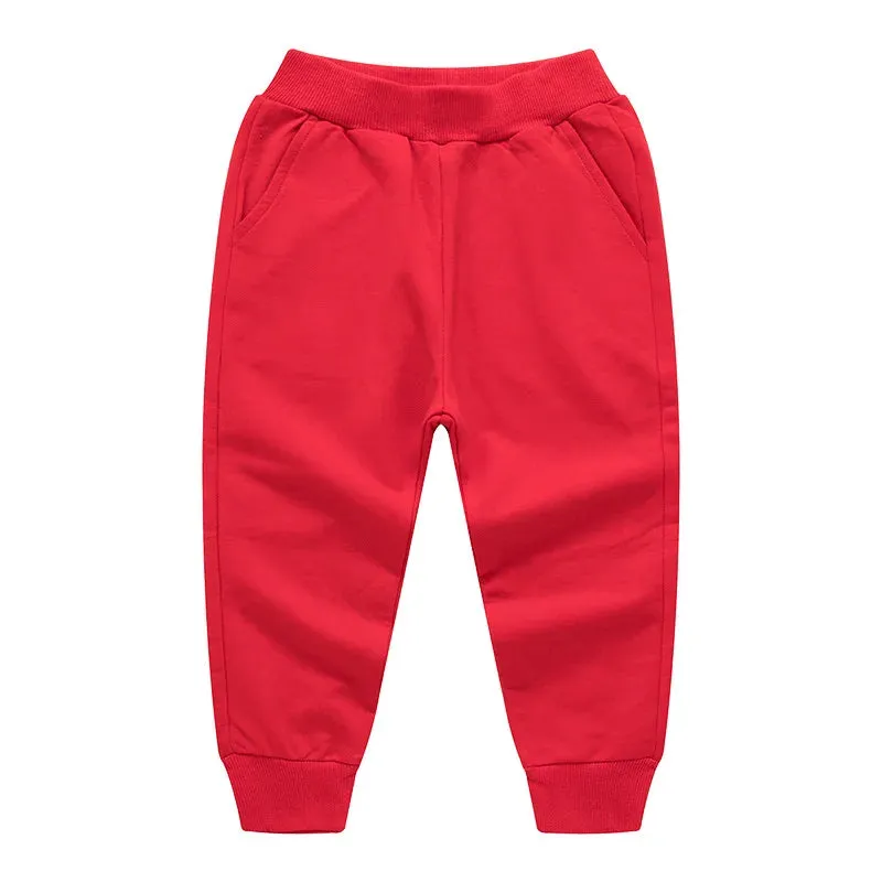 Retail Child Pants For Boys Girls Casual Trousers 2-12Y Spring Teenage Elastic Waist Soft Clothes Unisex Kids Fashion Sweatpants