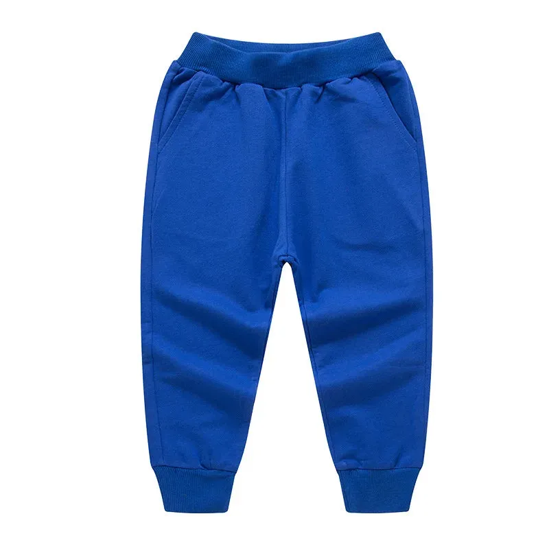 Retail Child Pants For Boys Girls Casual Trousers 2-12Y Spring Teenage Elastic Waist Soft Clothes Unisex Kids Fashion Sweatpants