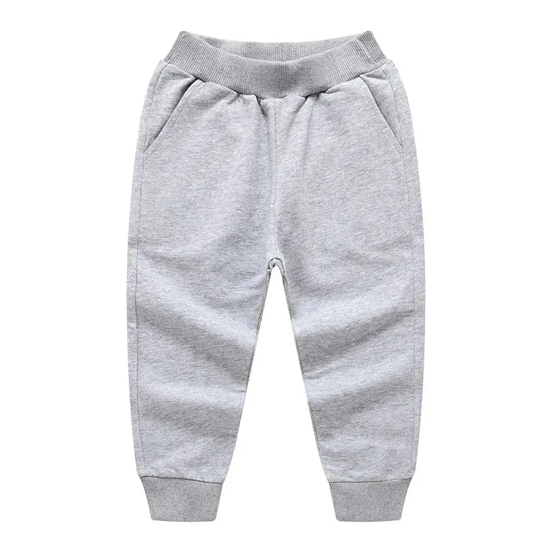 Retail Child Pants For Boys Girls Casual Trousers 2-12Y Spring Teenage Elastic Waist Soft Clothes Unisex Kids Fashion Sweatpants