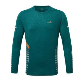 Ronhill Tech Afterhours Long Sleeve Tee Mens | Dplagoon/copper/rflct