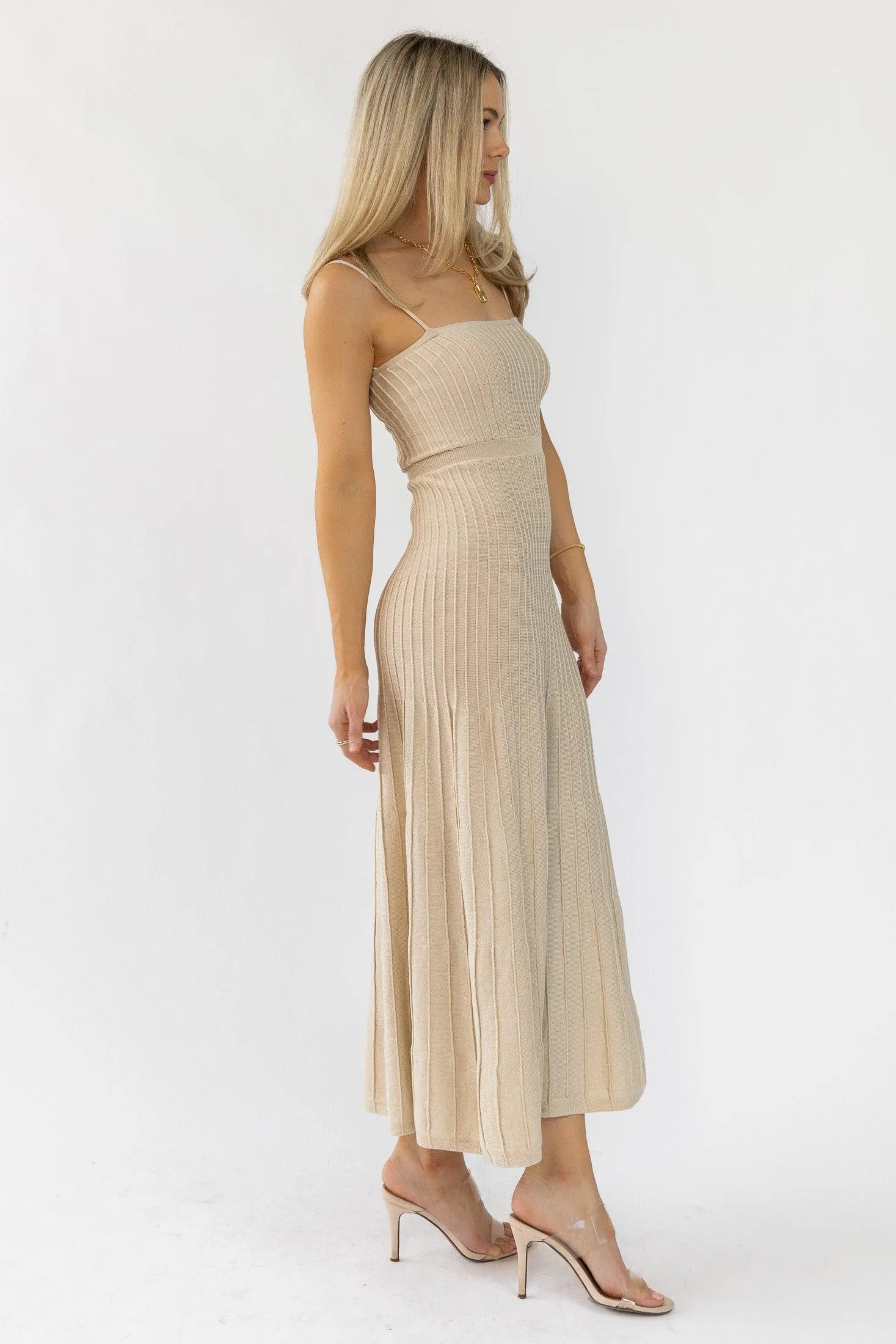 Rosalie Natural Knit Maxi Dress