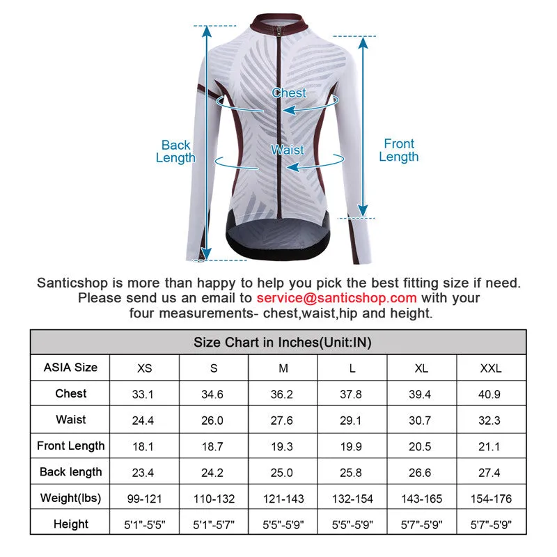 Santic Chikage Cycling Jersey Women Long Sleeve Cycling top