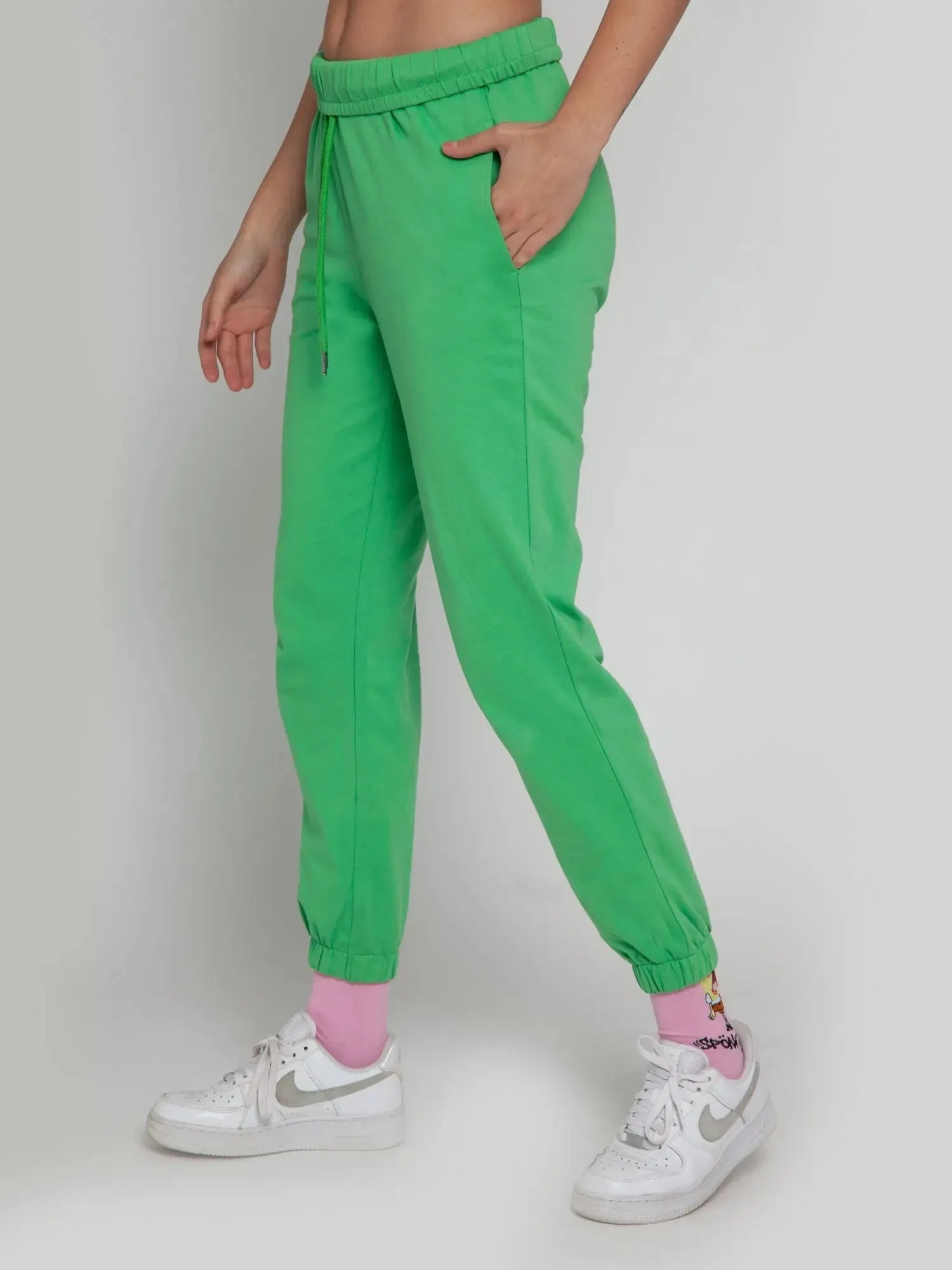 Shamrock Green Rolled-up Jogger