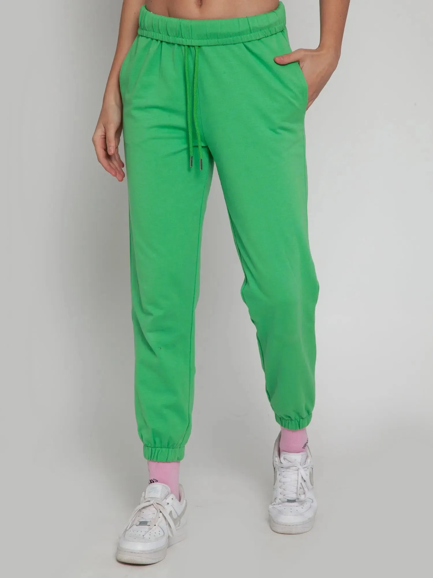 Shamrock Green Rolled-up Jogger