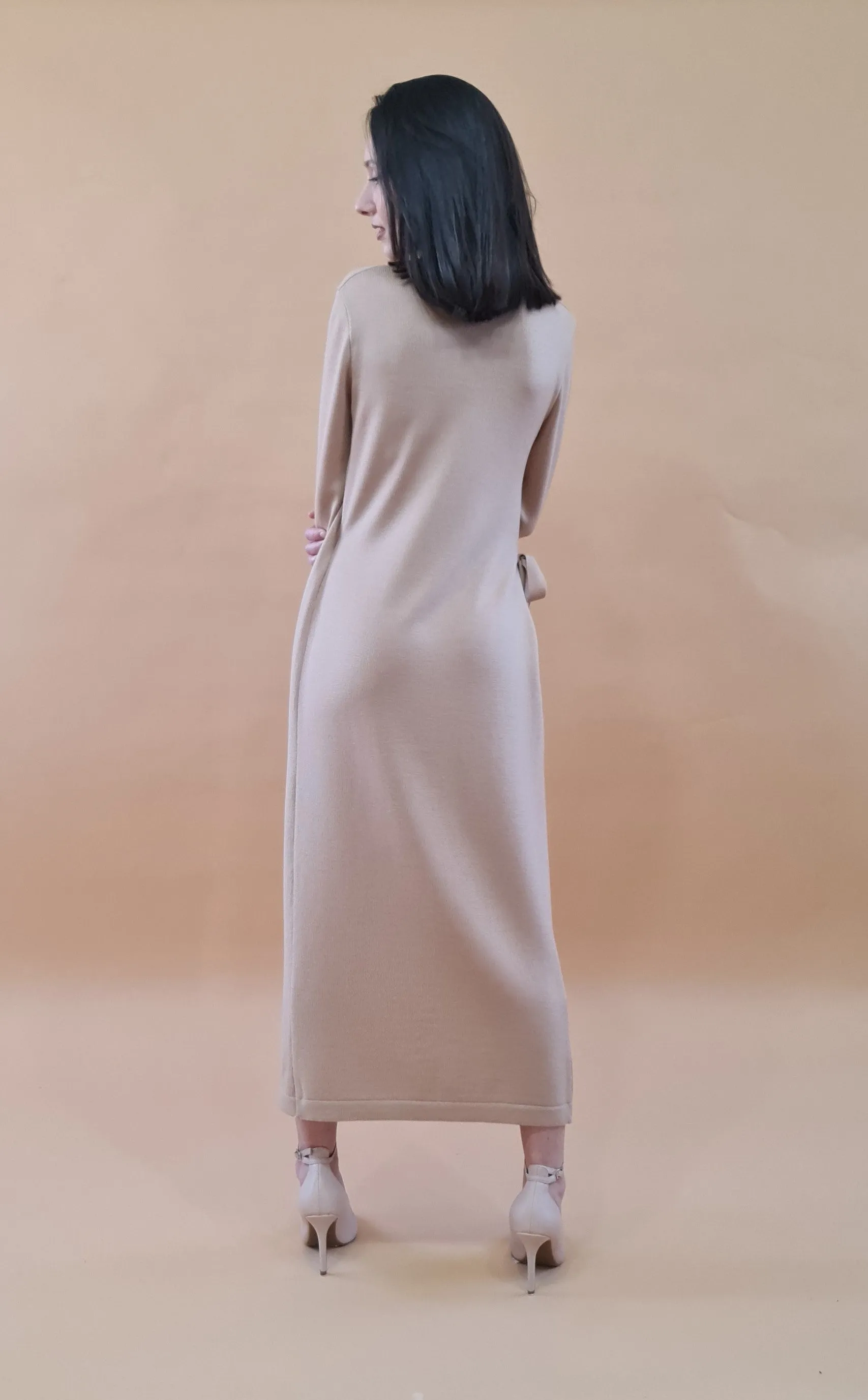 Silenzio Merino Maxi Wrap Dress