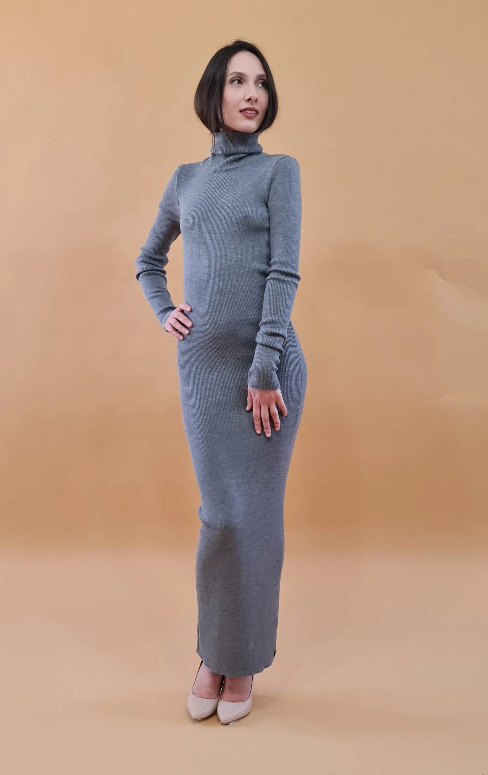 Silenzio Merino Turtleneck Maxi Dress