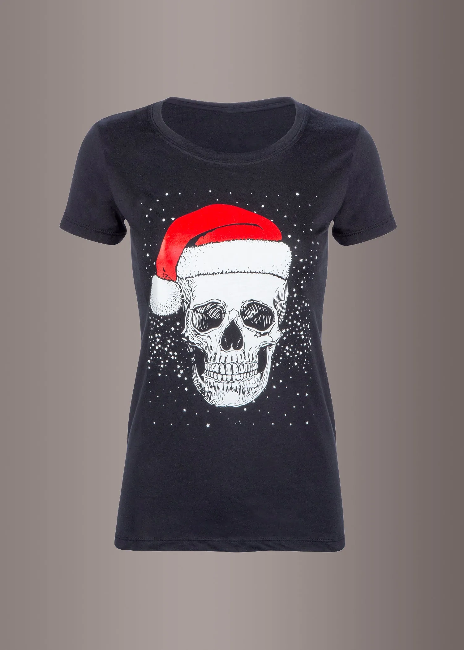 Skeleton Santa Ugly Christmas Sweater Graphic Tee