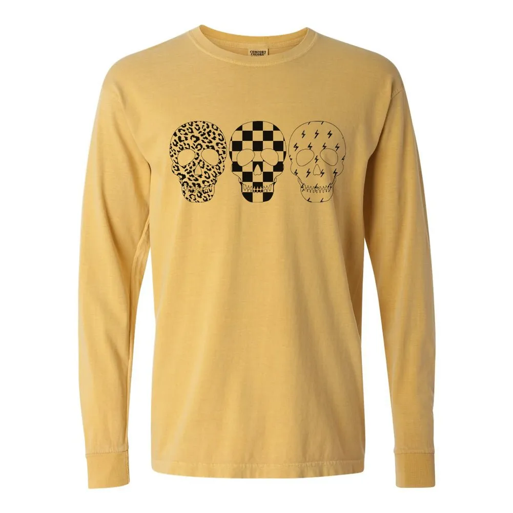 'Skulls' Comfort Colors Long Sleeve T-Shirt