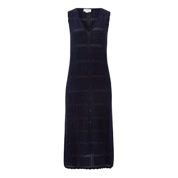 Square Knit Midi Tank Dress - New Navy