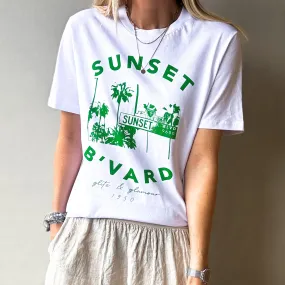 Sunset blvd tee GREEN *boyfriend fit*