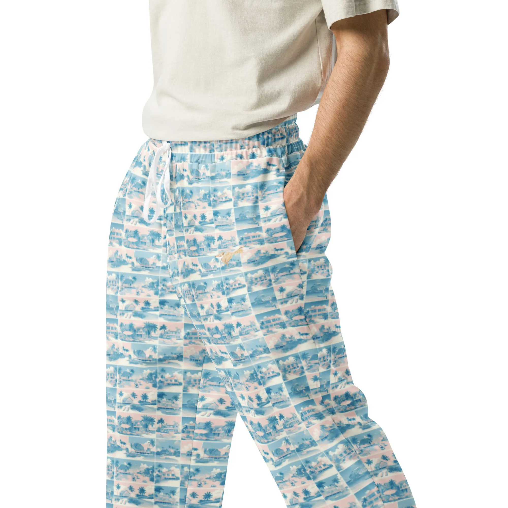 Tropic Cube- unisex wide leg joggers