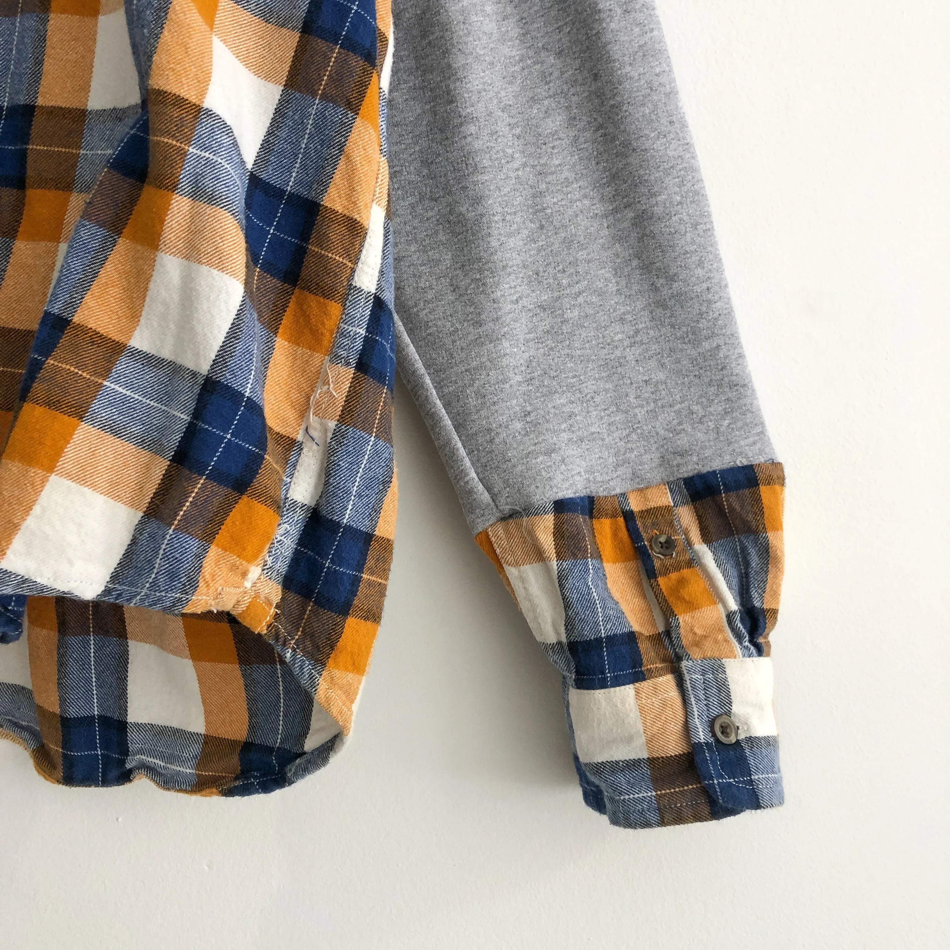 Upcycled Cozy Flannel Sweatshirt