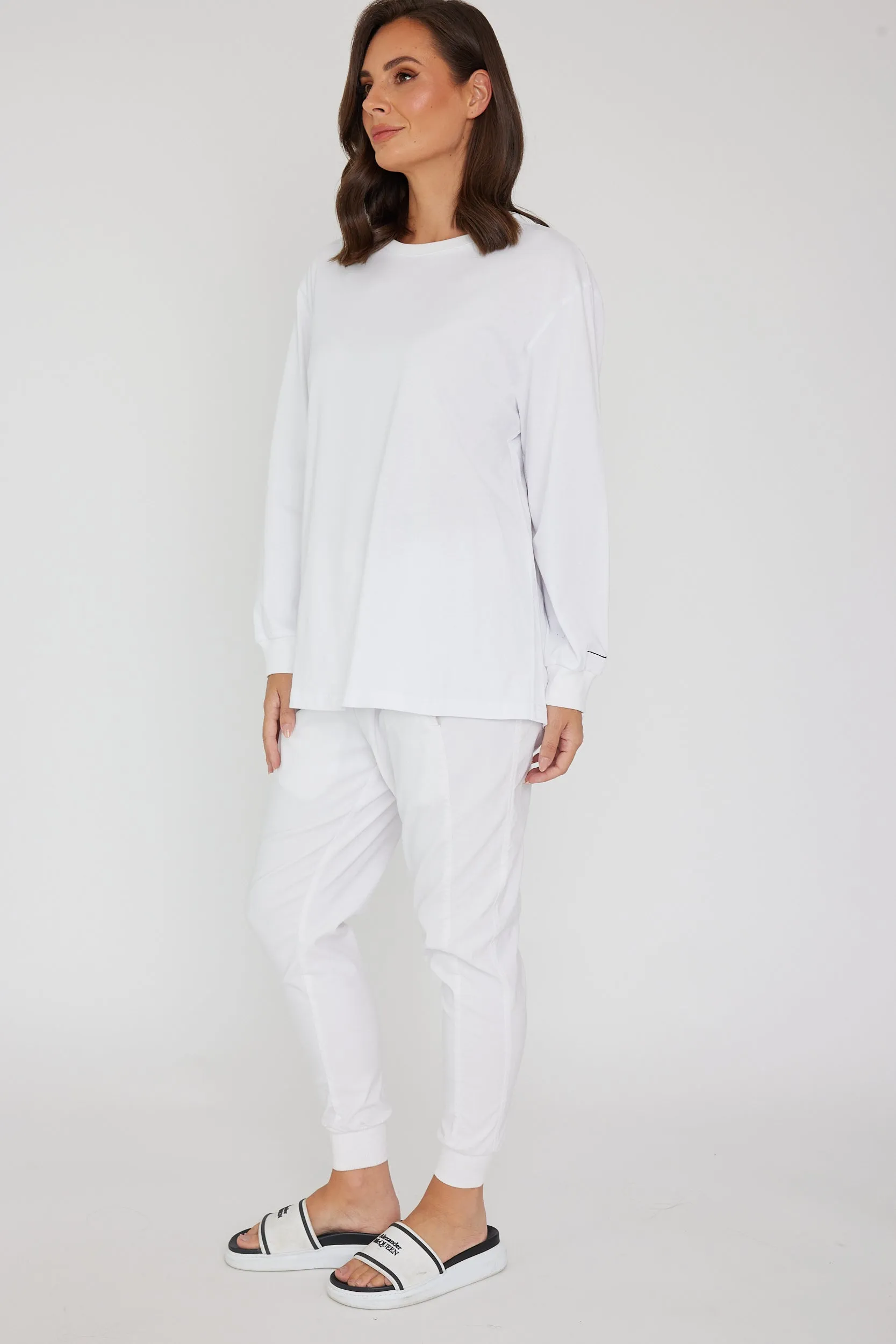 VANDAM Long Sleeve Top White