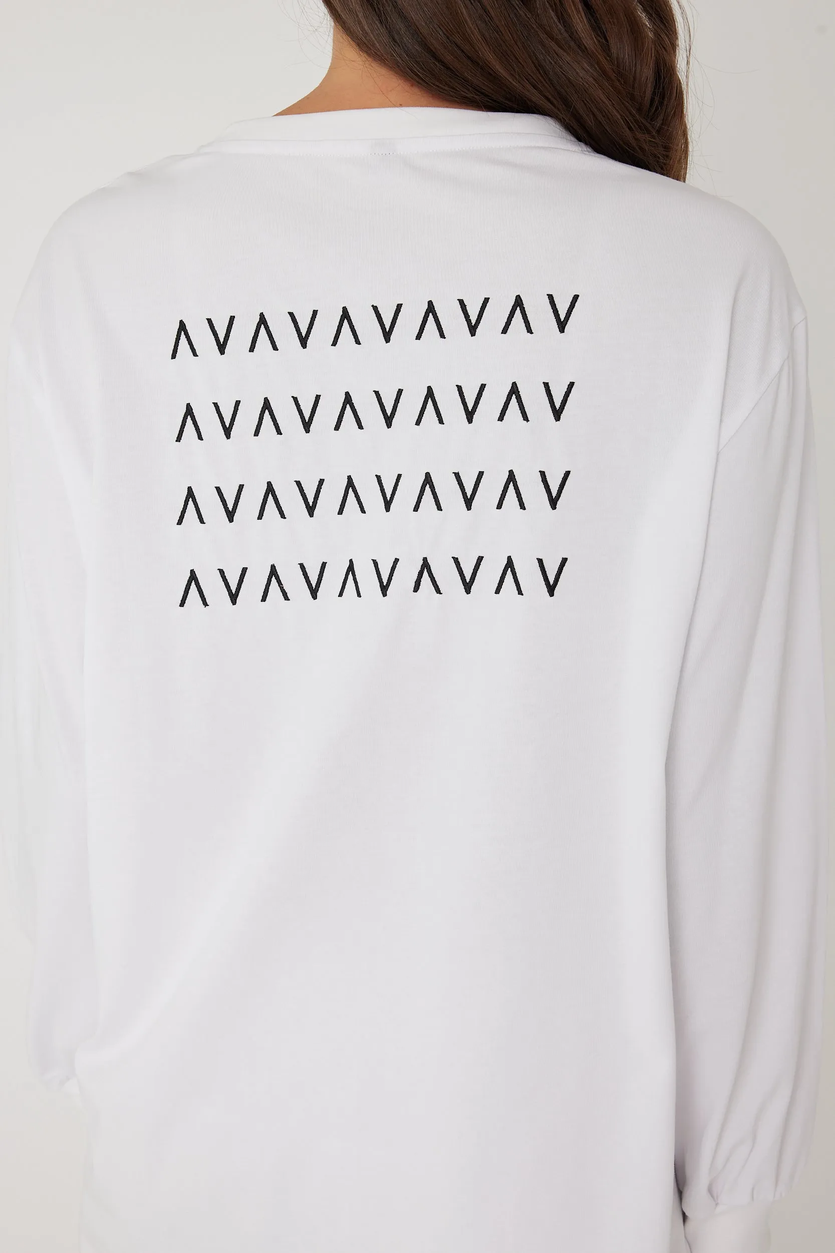 VANDAM Long Sleeve Top White