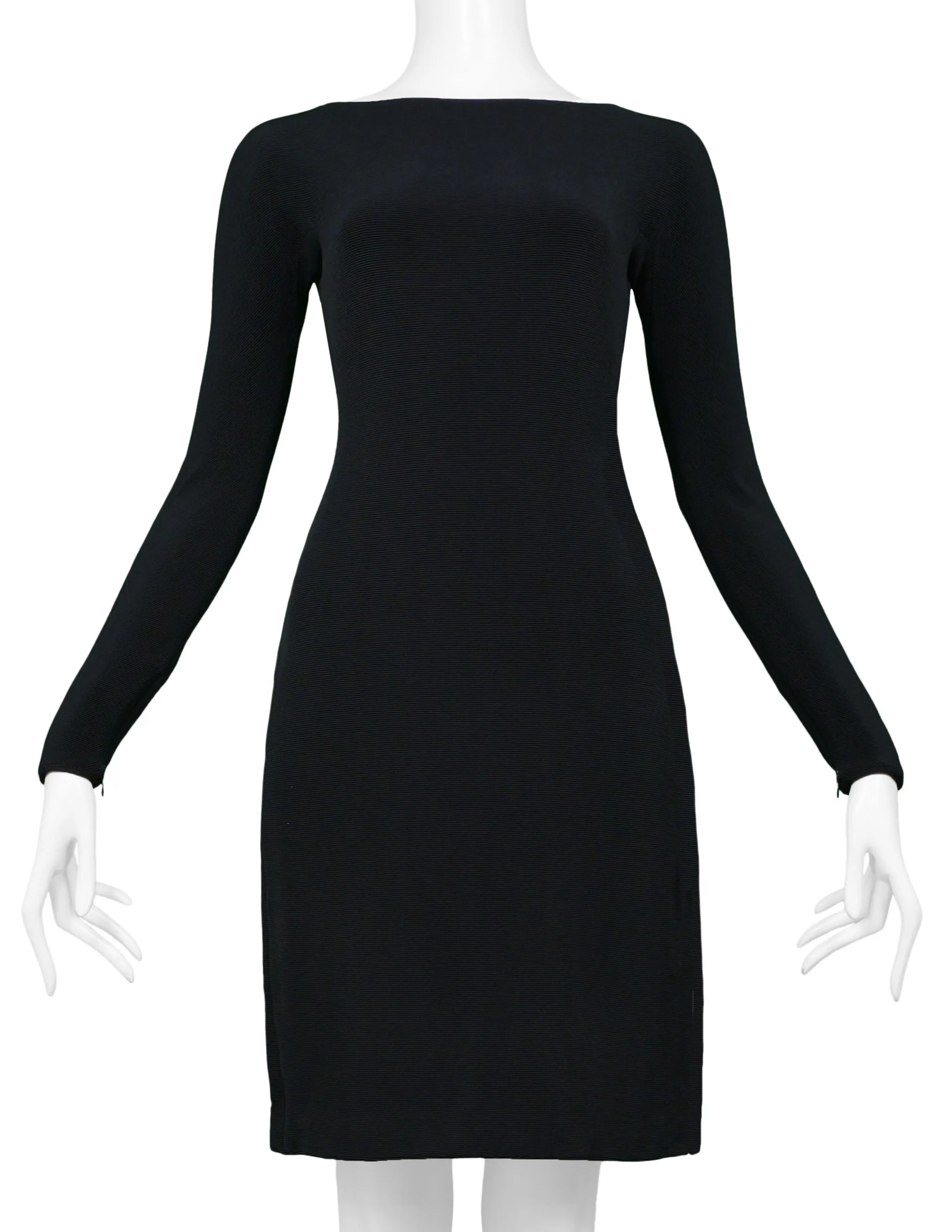 VERSACE BLACK MINI COCKTAIL DRESS WITH CUTOUT BACK