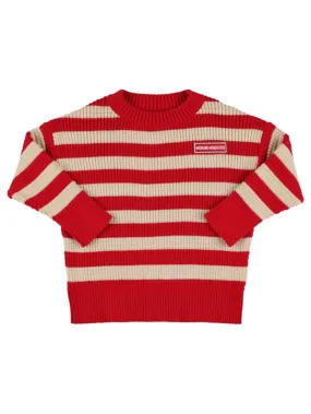 Weekend House Kids   Striped cotton knit sweater 