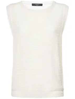 Weekend Max Mara   Caldaia linen knit sleeveless top 