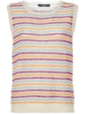 Weekend Max Mara   Caldaia linen knit sleeveless top 