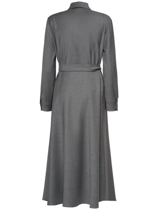 Weekend Max Mara   Etiopia wool blend flannel midi dress 