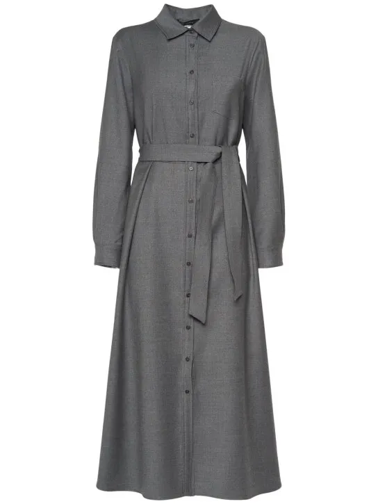 Weekend Max Mara   Etiopia wool blend flannel midi dress 