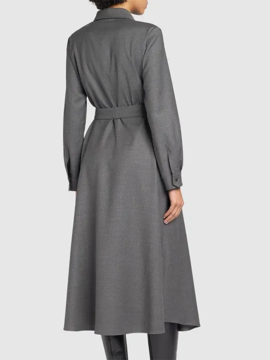 Weekend Max Mara   Etiopia wool blend flannel midi dress 