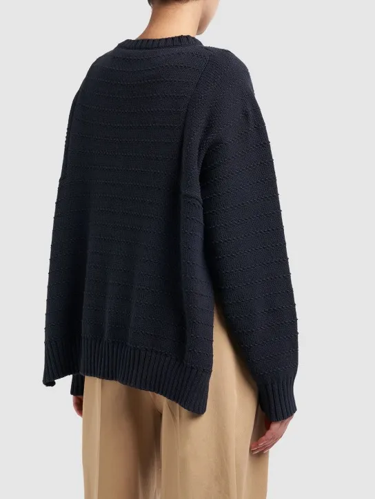 Weekend Max Mara   Natura cotton blend knit sweater 