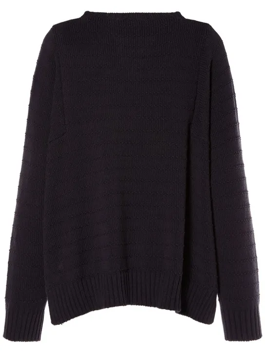 Weekend Max Mara   Natura cotton blend knit sweater 