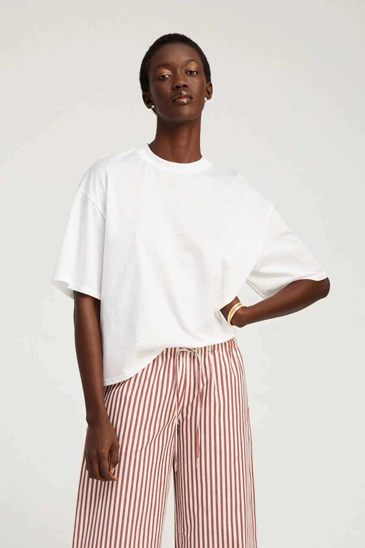 White Oversized Boxy Tee