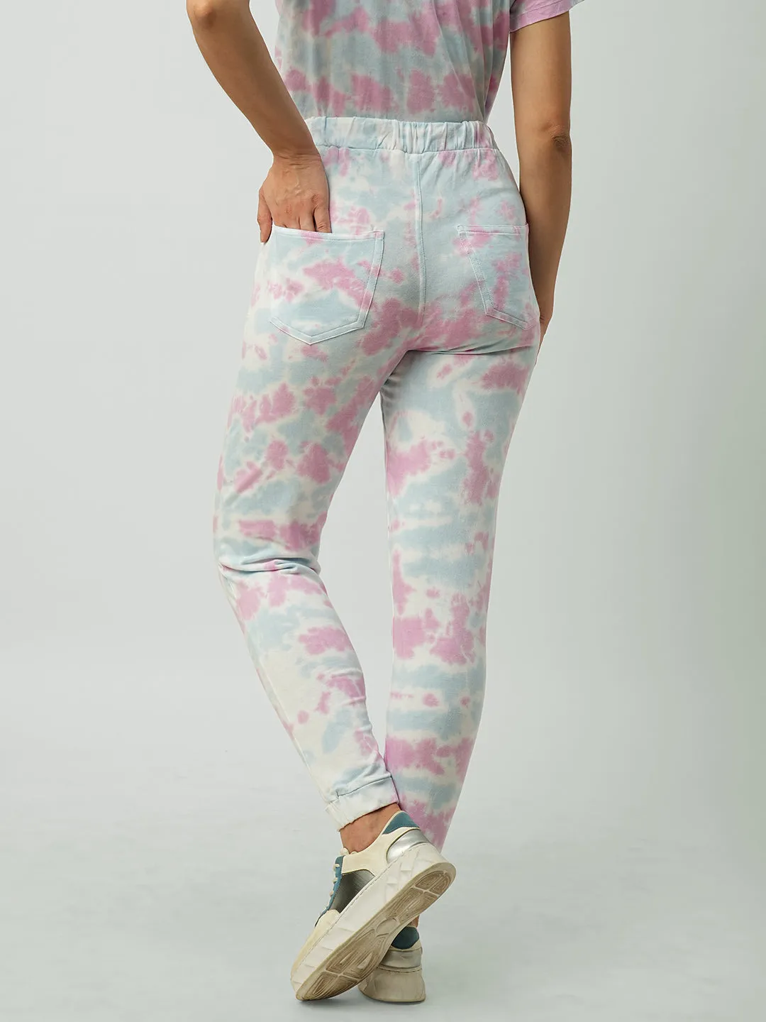 Women High-Rise Tie & Dye Skinny Fit Jogger