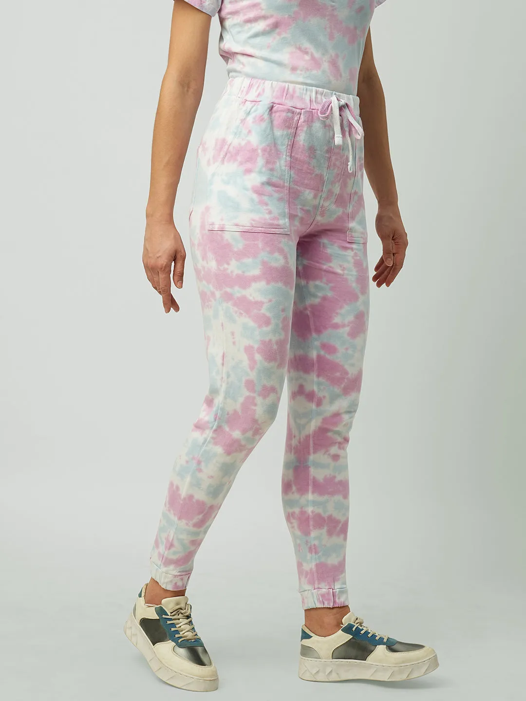 Women High-Rise Tie & Dye Skinny Fit Jogger